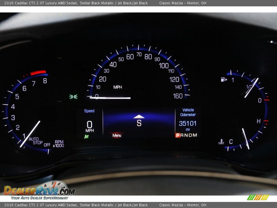 2016 Cadillac CTS 2.0T Luxury AWD Sedan Stellar Black Metallic / Jet Black/Jet Black Photo #8