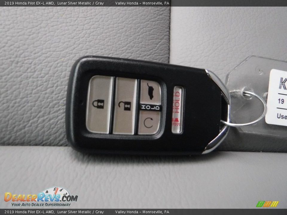 2019 Honda Pilot EX-L AWD Lunar Silver Metallic / Gray Photo #30