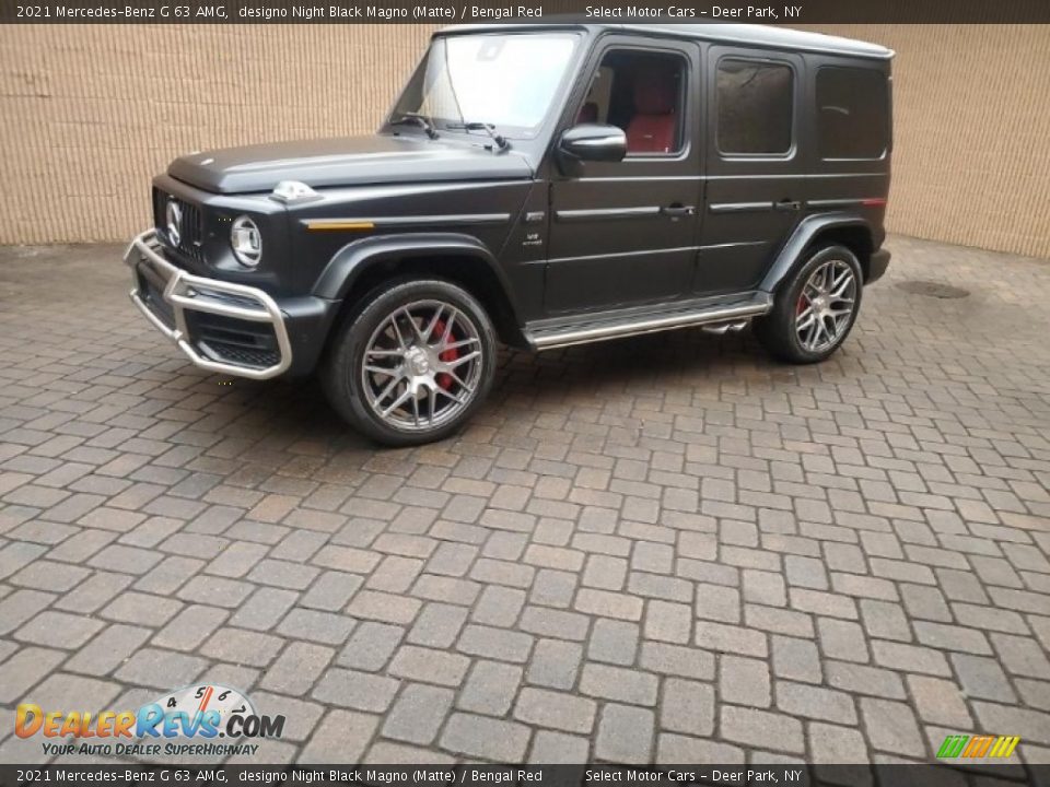 2021 Mercedes-Benz G 63 AMG designo Night Black Magno (Matte) / Bengal Red Photo #1