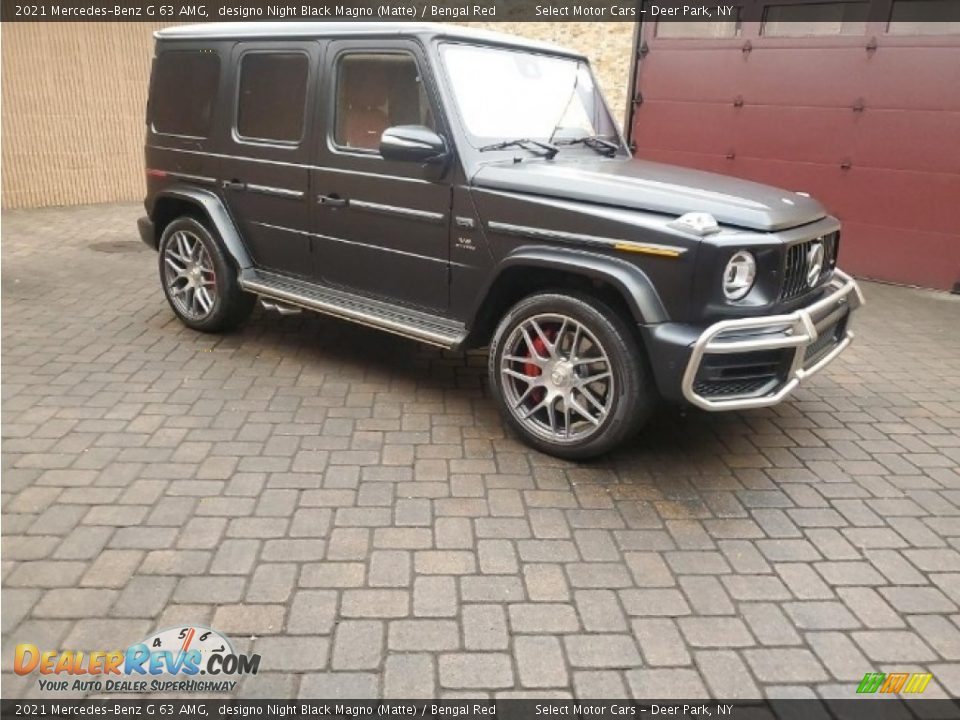 2021 Mercedes-Benz G 63 AMG designo Night Black Magno (Matte) / Bengal Red Photo #3