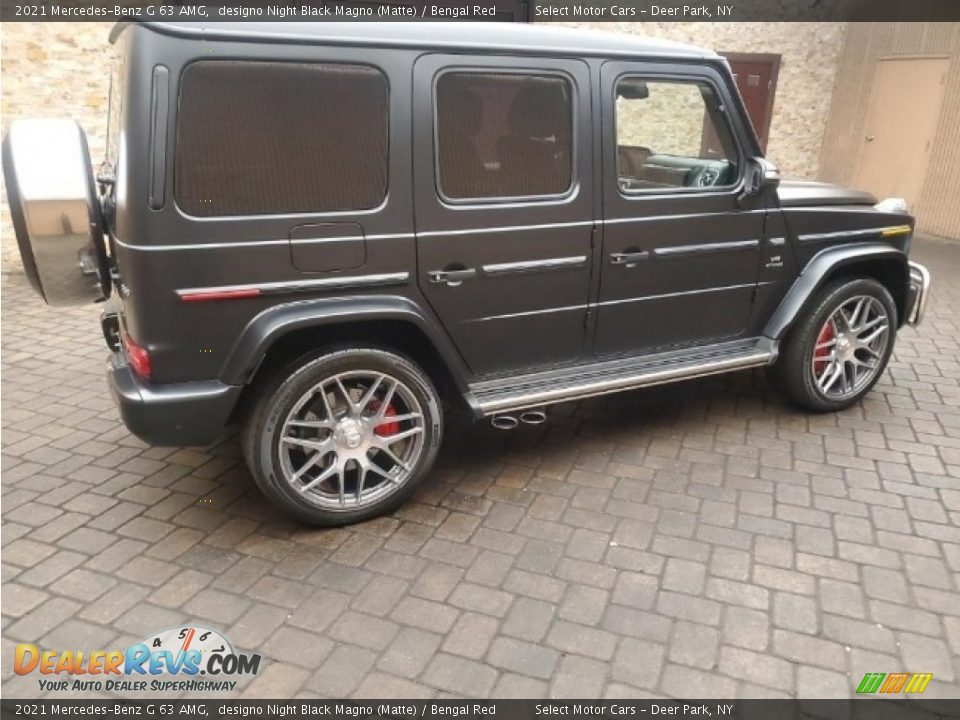 2021 Mercedes-Benz G 63 AMG designo Night Black Magno (Matte) / Bengal Red Photo #4