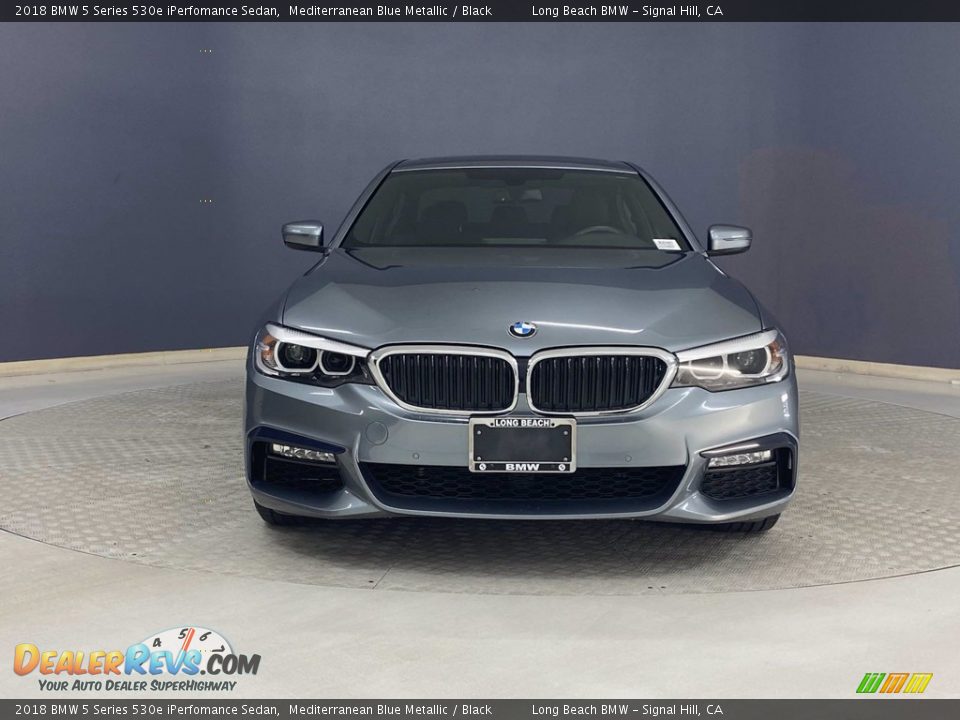 2018 BMW 5 Series 530e iPerfomance Sedan Mediterranean Blue Metallic / Black Photo #2