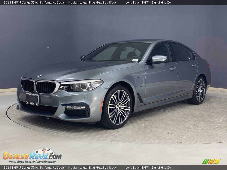 2018 BMW 5 Series 530e iPerfomance Sedan Mediterranean Blue Metallic / Black Photo #3