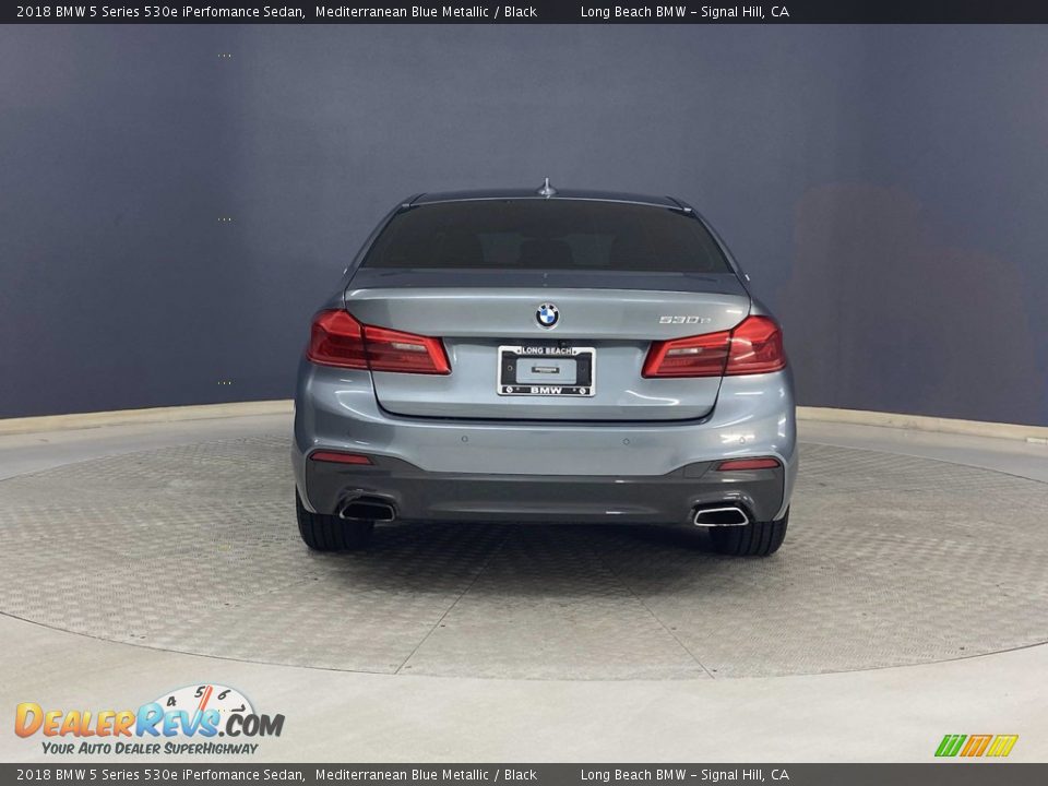 2018 BMW 5 Series 530e iPerfomance Sedan Mediterranean Blue Metallic / Black Photo #4