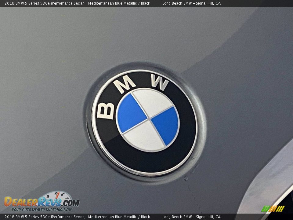 2018 BMW 5 Series 530e iPerfomance Sedan Mediterranean Blue Metallic / Black Photo #7