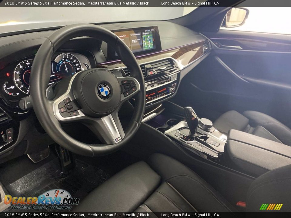 2018 BMW 5 Series 530e iPerfomance Sedan Mediterranean Blue Metallic / Black Photo #15