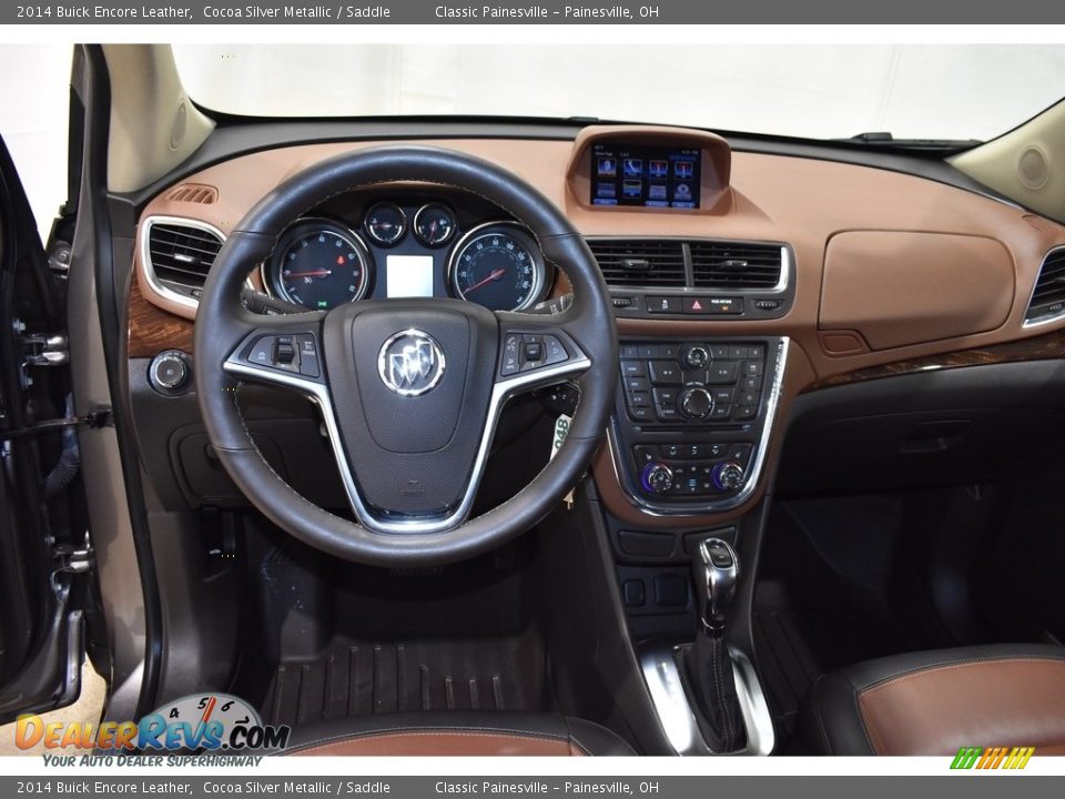 2014 Buick Encore Leather Cocoa Silver Metallic / Saddle Photo #13