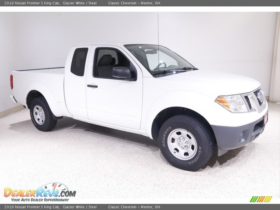 2019 Nissan Frontier S King Cab Glacier White / Steel Photo #1