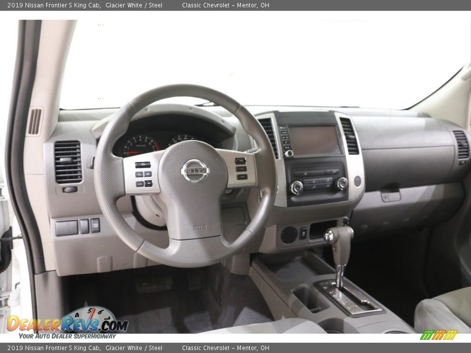 2019 Nissan Frontier S King Cab Glacier White / Steel Photo #6