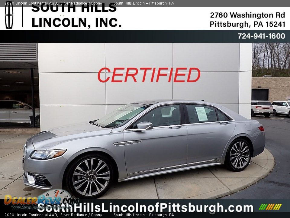 2020 Lincoln Continental AWD Silver Radiance / Ebony Photo #1