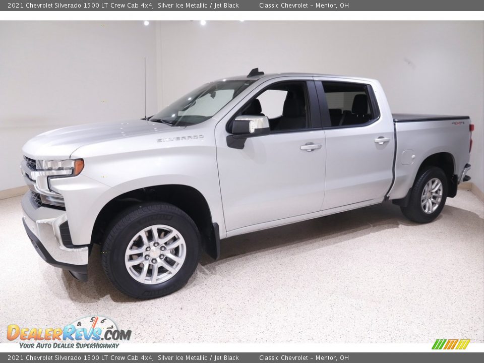 2021 Chevrolet Silverado 1500 LT Crew Cab 4x4 Silver Ice Metallic / Jet Black Photo #3