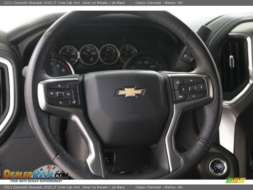 2021 Chevrolet Silverado 1500 LT Crew Cab 4x4 Silver Ice Metallic / Jet Black Photo #8