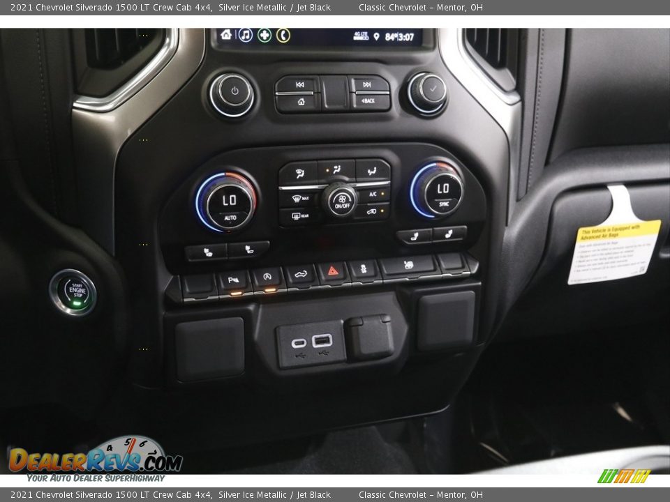2021 Chevrolet Silverado 1500 LT Crew Cab 4x4 Silver Ice Metallic / Jet Black Photo #13