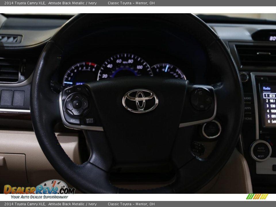 2014 Toyota Camry XLE Attitude Black Metallic / Ivory Photo #7