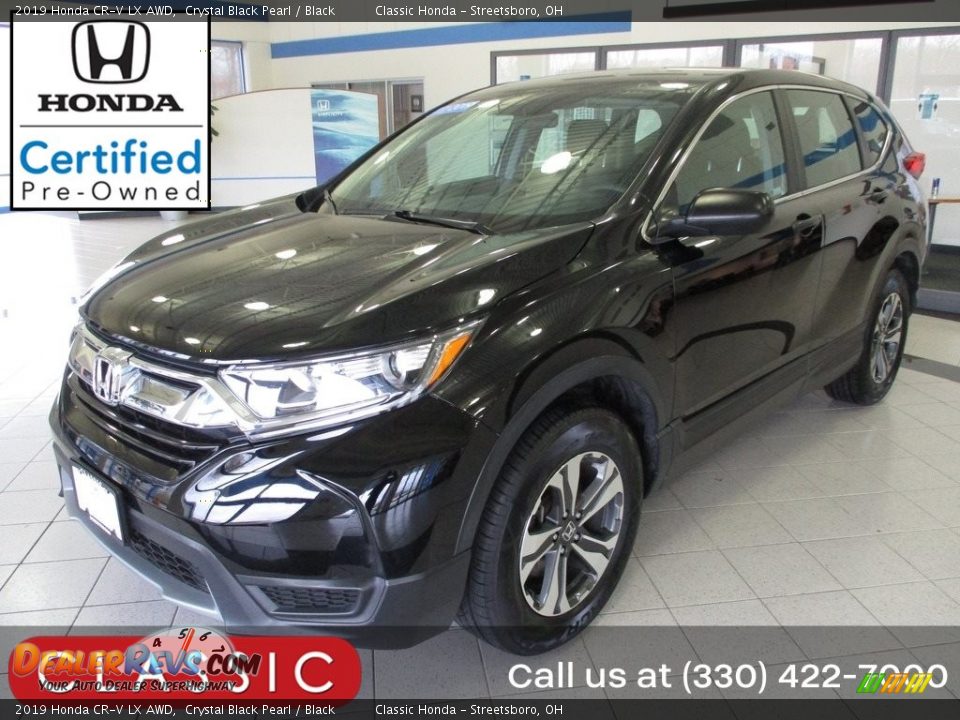 2019 Honda CR-V LX AWD Crystal Black Pearl / Black Photo #1