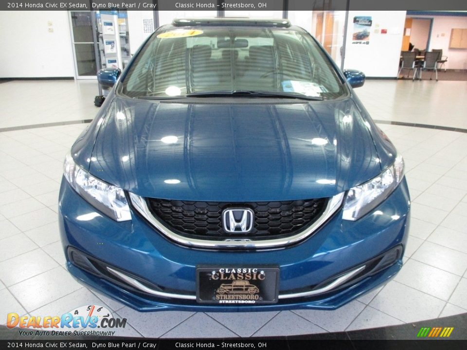 2014 Honda Civic EX Sedan Dyno Blue Pearl / Gray Photo #2