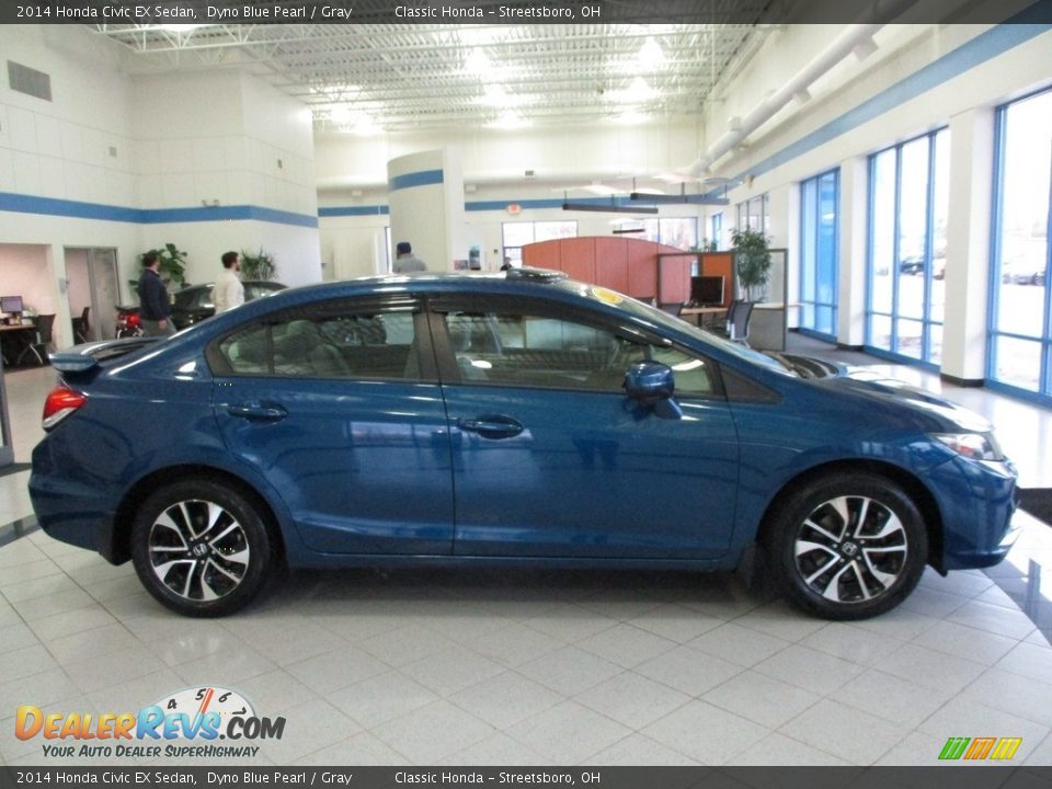2014 Honda Civic EX Sedan Dyno Blue Pearl / Gray Photo #4