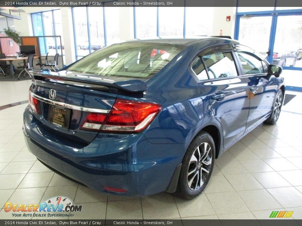 2014 Honda Civic EX Sedan Dyno Blue Pearl / Gray Photo #7