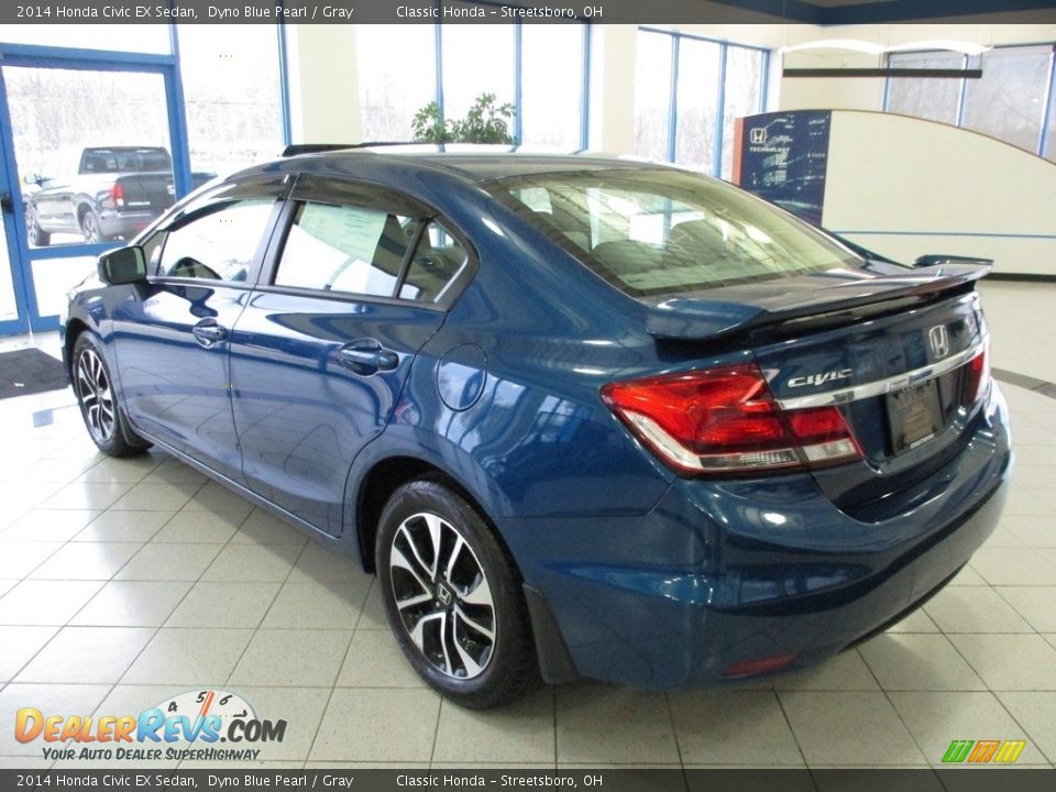 2014 Honda Civic EX Sedan Dyno Blue Pearl / Gray Photo #9
