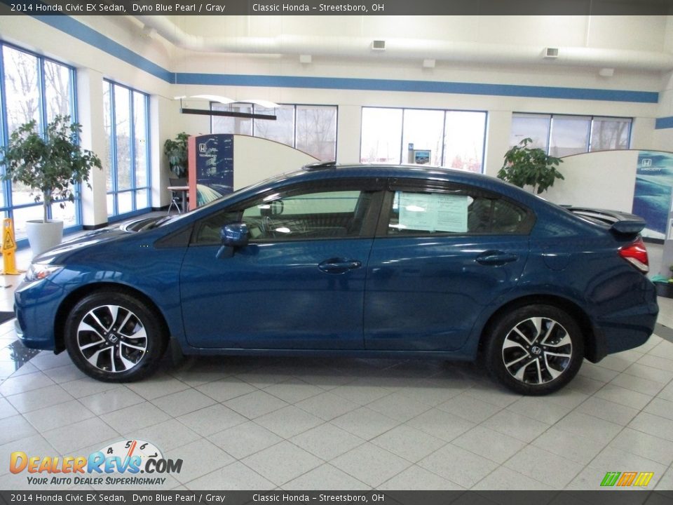 2014 Honda Civic EX Sedan Dyno Blue Pearl / Gray Photo #10