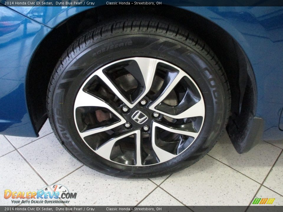 2014 Honda Civic EX Sedan Dyno Blue Pearl / Gray Photo #12