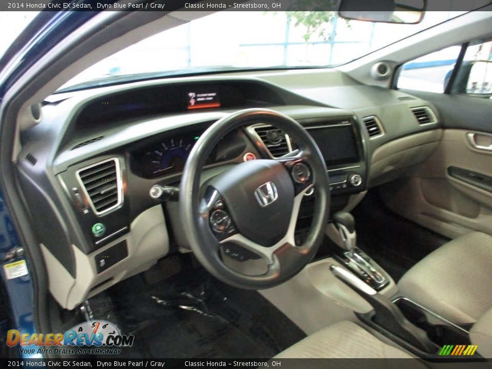 2014 Honda Civic EX Sedan Dyno Blue Pearl / Gray Photo #26