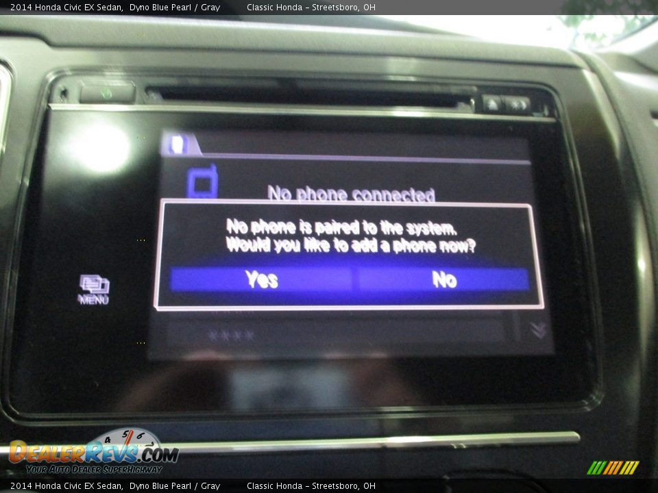 2014 Honda Civic EX Sedan Dyno Blue Pearl / Gray Photo #36