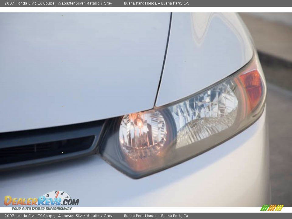 2007 Honda Civic EX Coupe Alabaster Silver Metallic / Gray Photo #9