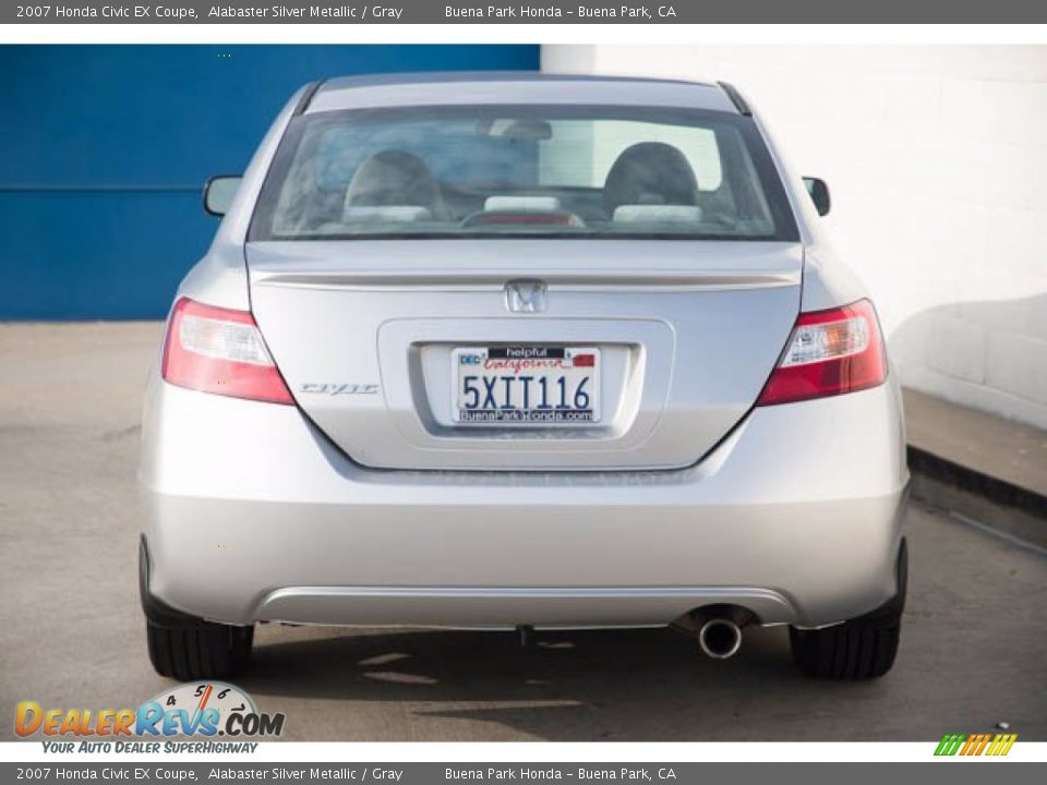 2007 Honda Civic EX Coupe Alabaster Silver Metallic / Gray Photo #11