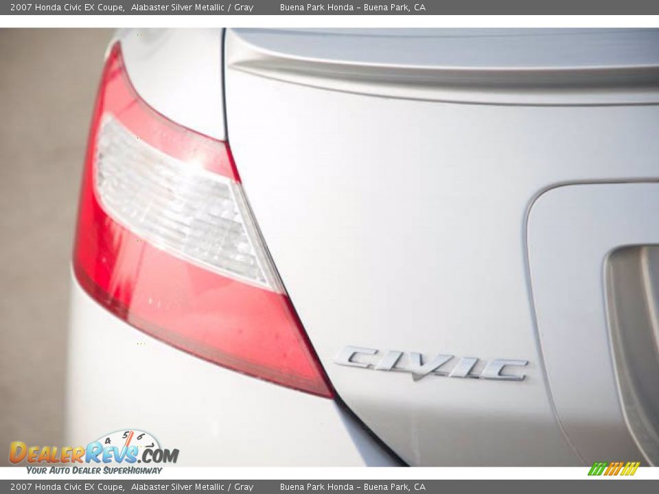 2007 Honda Civic EX Coupe Alabaster Silver Metallic / Gray Photo #12