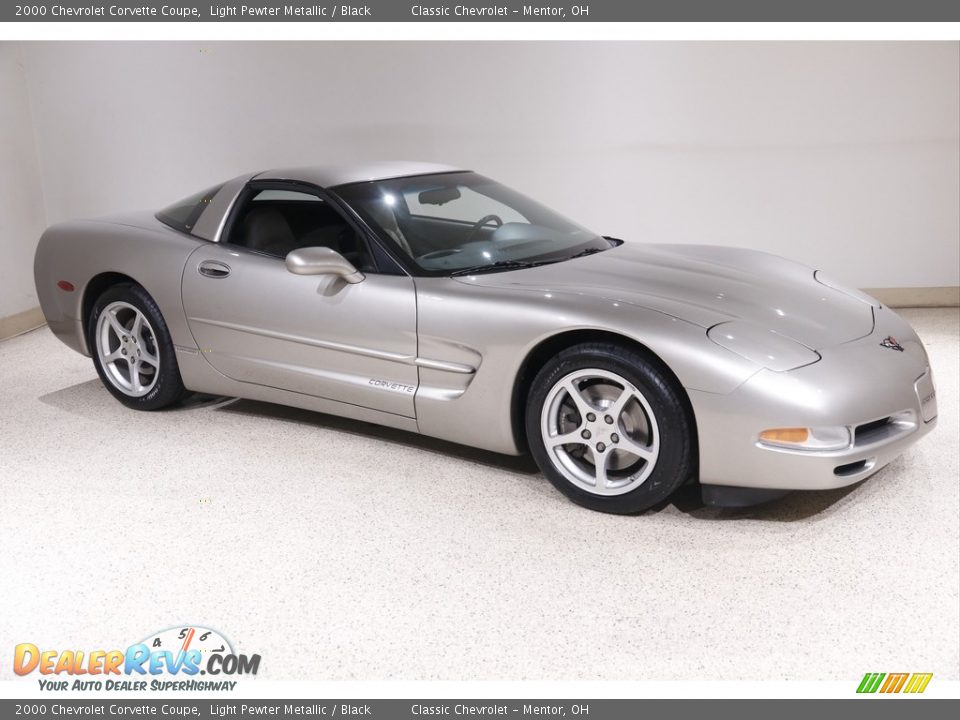 2000 Chevrolet Corvette Coupe Light Pewter Metallic / Black Photo #1