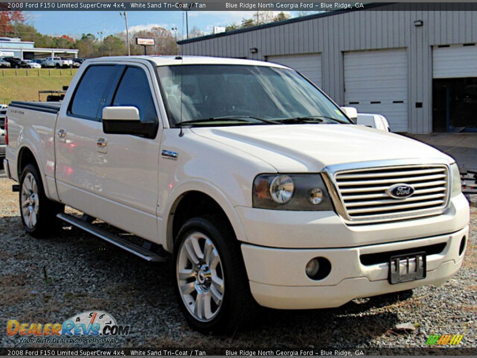 2008 Ford F150 Limited SuperCrew 4x4 White Sand Tri-Coat / Tan Photo #2