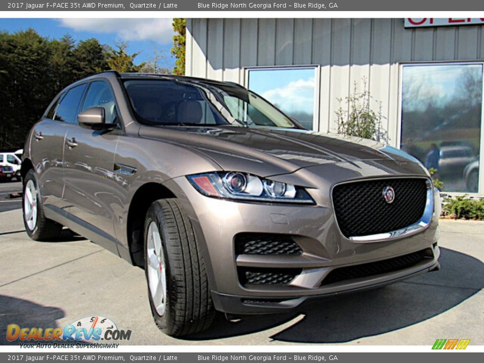 2017 Jaguar F-PACE 35t AWD Premium Quartzite / Latte Photo #2