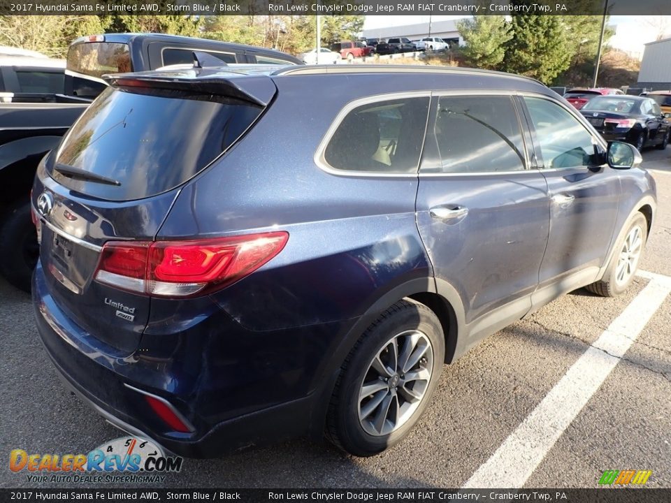 2017 Hyundai Santa Fe Limited AWD Storm Blue / Black Photo #3