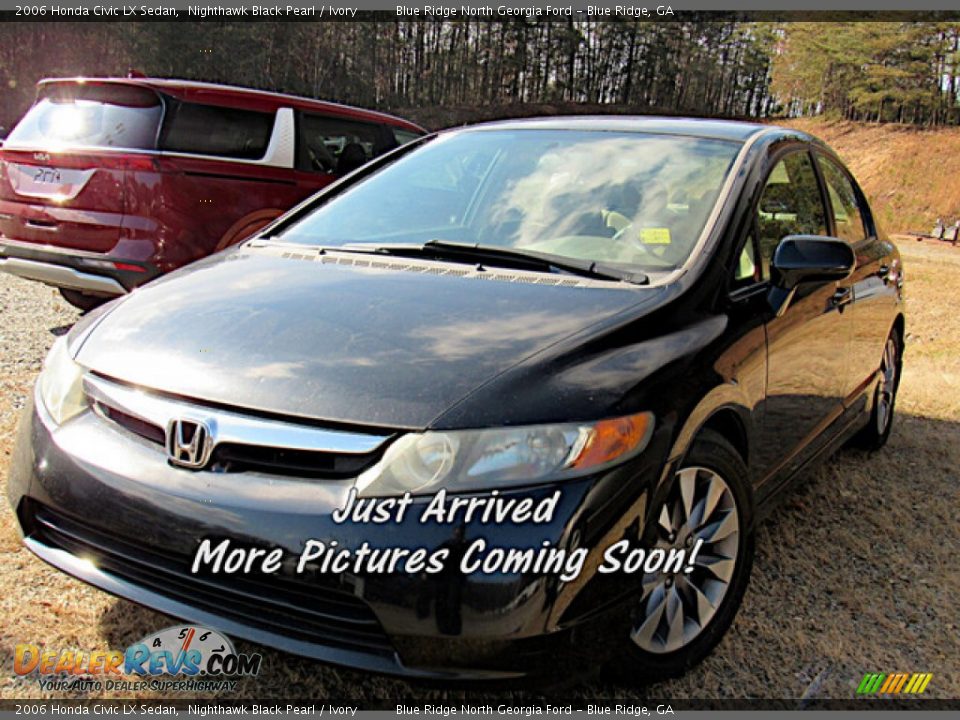 2006 Honda Civic LX Sedan Nighthawk Black Pearl / Ivory Photo #1