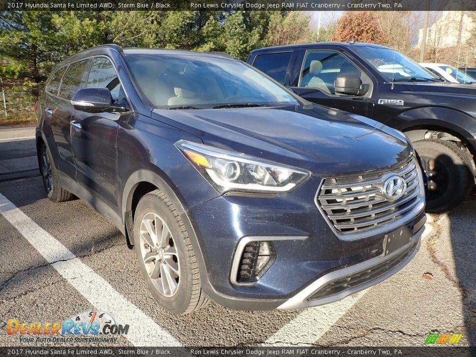 2017 Hyundai Santa Fe Limited AWD Storm Blue / Black Photo #4