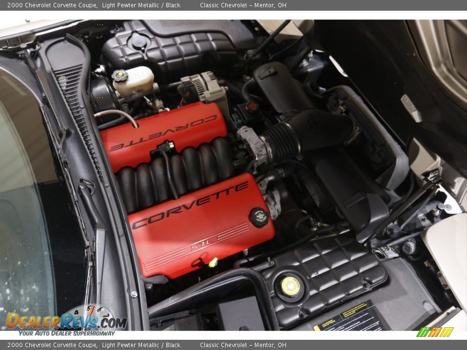 2000 Chevrolet Corvette Coupe Light Pewter Metallic / Black Photo #16