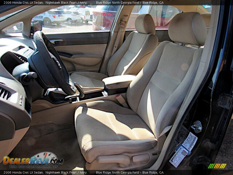 2006 Honda Civic LX Sedan Nighthawk Black Pearl / Ivory Photo #3