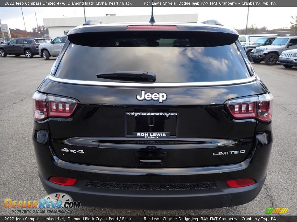 2022 Jeep Compass Limited 4x4 Diamond Black Crystal Pearl / Black Photo #6