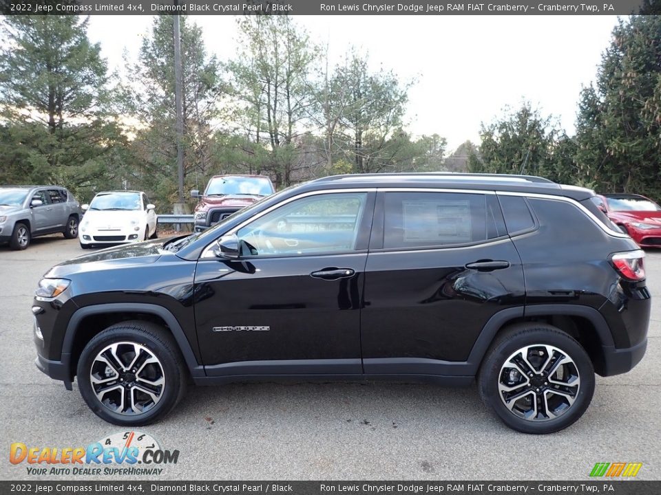 Diamond Black Crystal Pearl 2022 Jeep Compass Limited 4x4 Photo #9