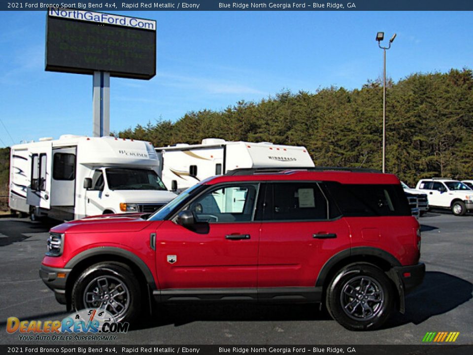 2021 Ford Bronco Sport Big Bend 4x4 Rapid Red Metallic / Ebony Photo #2