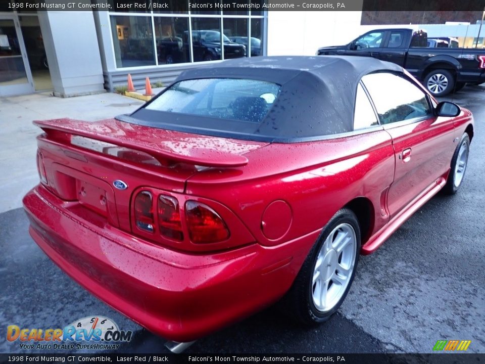 1998 Ford Mustang GT Convertible Laser Red / Black Photo #2