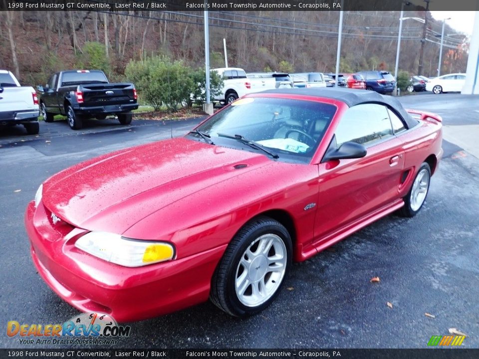 1998 Ford Mustang GT Convertible Laser Red / Black Photo #7