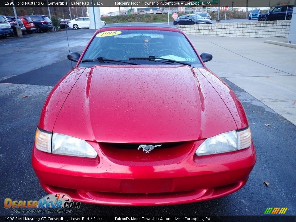 1998 Ford Mustang GT Convertible Laser Red / Black Photo #8