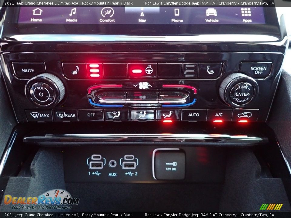 2021 Jeep Grand Cherokee L Limited 4x4 Rocky Mountain Pearl / Black Photo #19