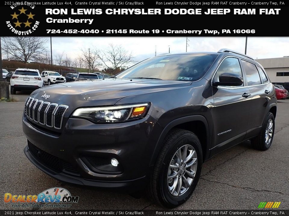 2021 Jeep Cherokee Latitude Lux 4x4 Granite Crystal Metallic / Ski Gray/Black Photo #1