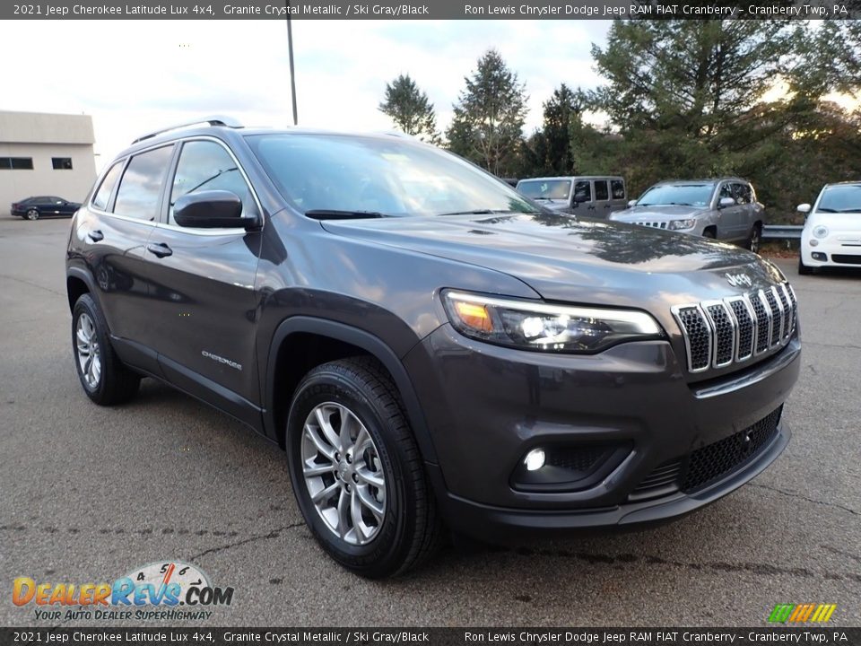 2021 Jeep Cherokee Latitude Lux 4x4 Granite Crystal Metallic / Ski Gray/Black Photo #3