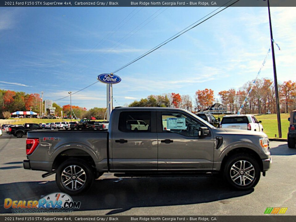 2021 Ford F150 STX SuperCrew 4x4 Carbonized Gray / Black Photo #6