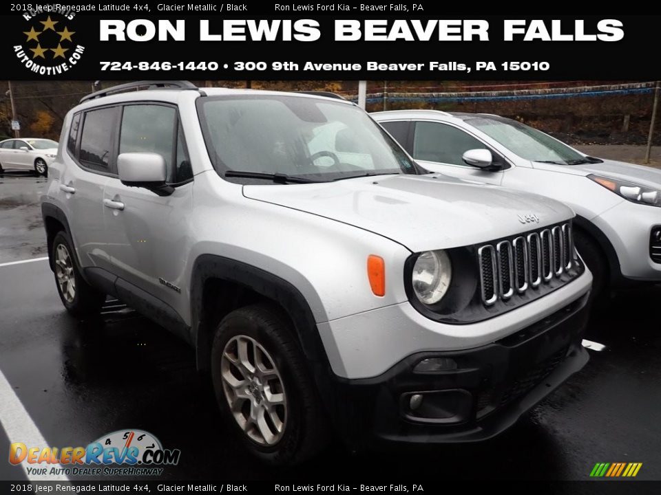 2018 Jeep Renegade Latitude 4x4 Glacier Metallic / Black Photo #1