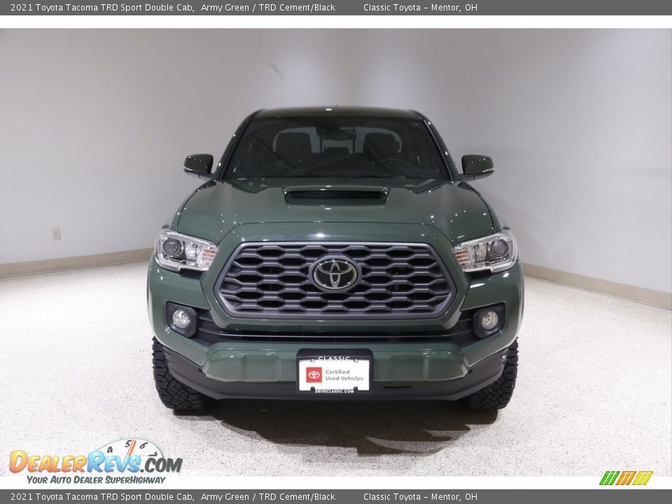 2021 Toyota Tacoma TRD Sport Double Cab Army Green / TRD Cement/Black Photo #2